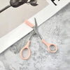 Pink Eyebrow Trimming Scissors with Comb