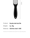 304 Stainless Steel Double-Sided Foot File